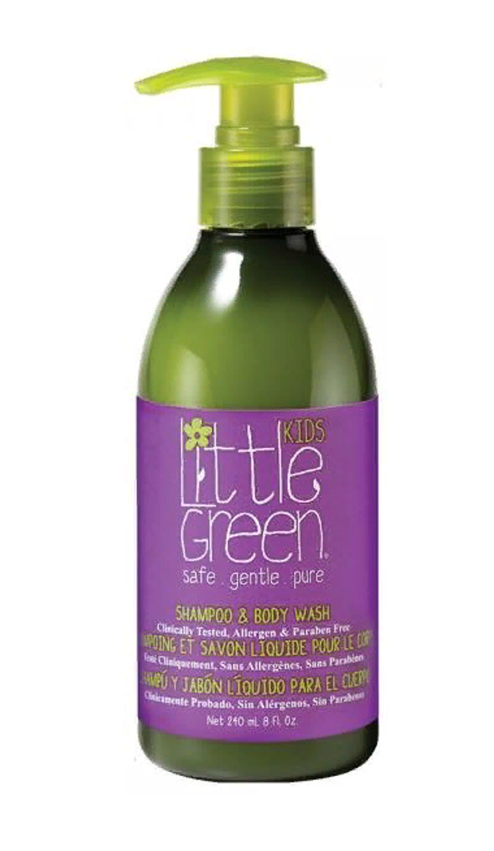Шампунь и гель для тела. БЕЗ СЛЕЗ для детей от 12 месяцев/Shampoo & Body Wash Kids Little Green, 240 мл