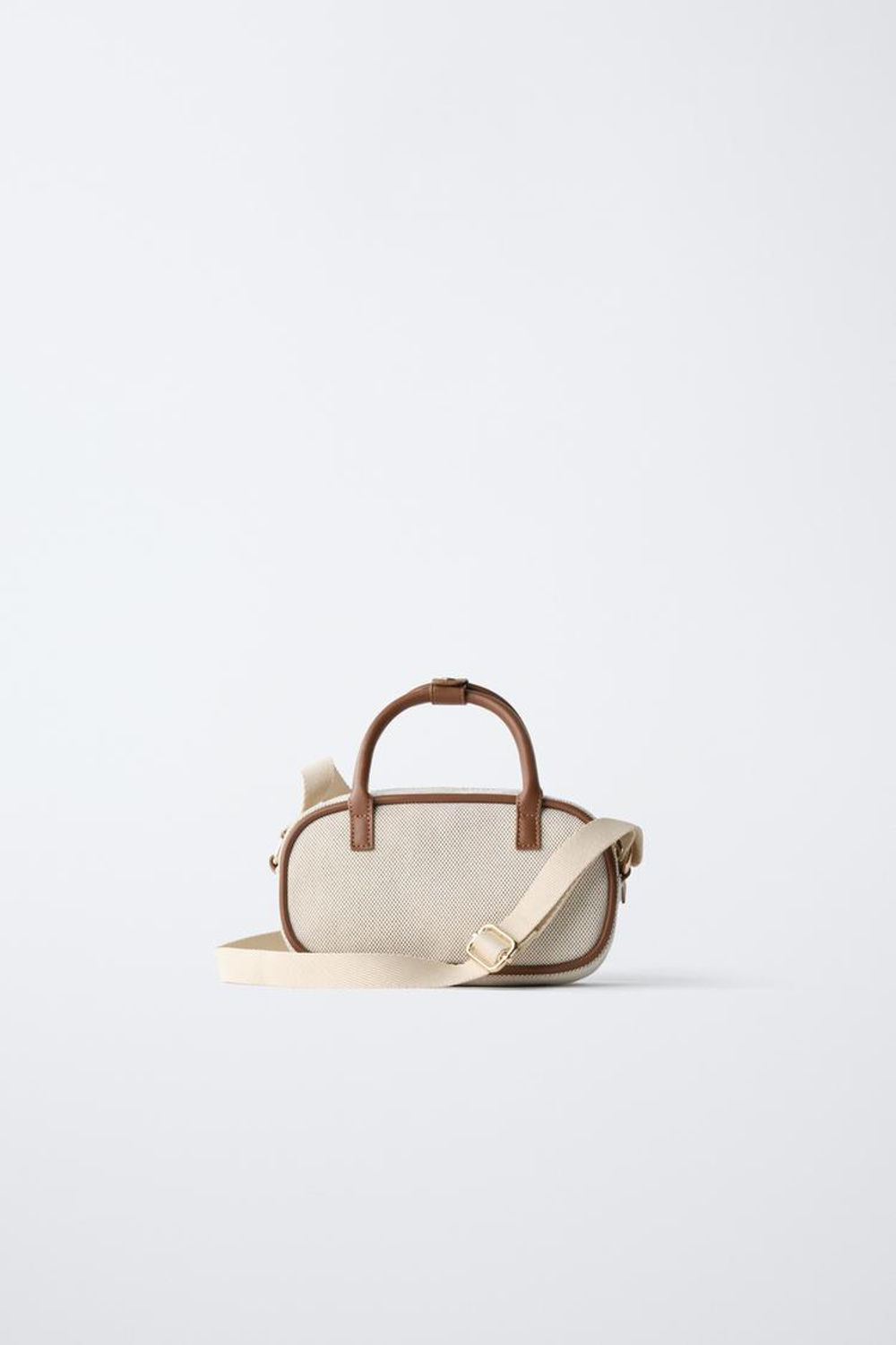 ZARA СУМКА С ВЫШИВКОЙ, КОРИЧНЕВЫЙ