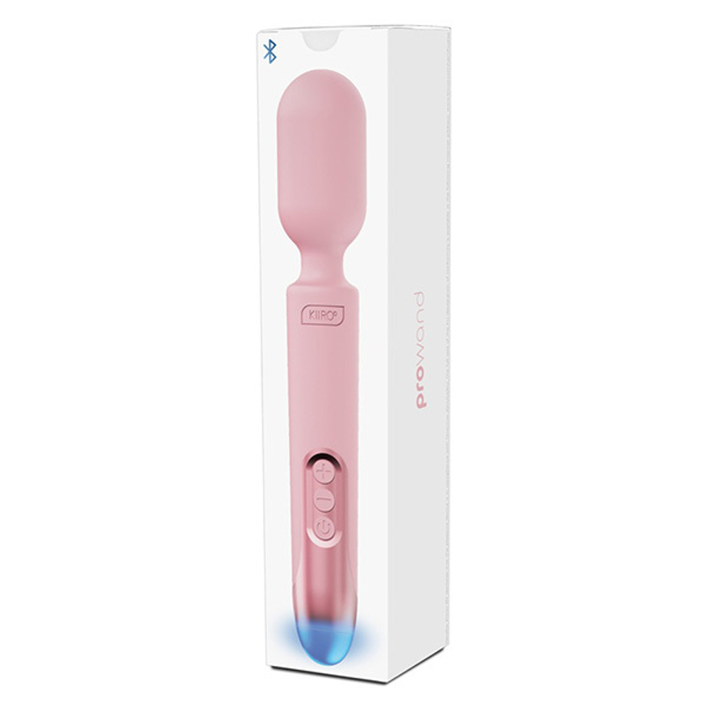 Интерактивный розовый вибратор 24,1см Kiiroo ProWand Vibrator Pink