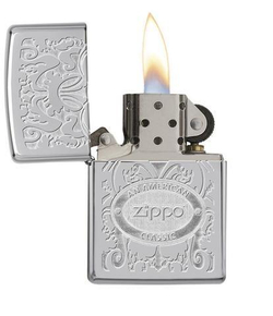 Зажигалка ZIPPO Classic High Polish Chrome™ со Штампом Crown Stamp™ Zippo на торце крышки ZP-24751