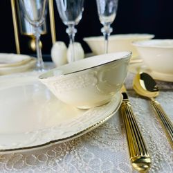 Lenardi 205-396 Набор из 6 салатников 11,5см ДОМИНИКА КРЕМ в под.уп.(х12)Фарфор