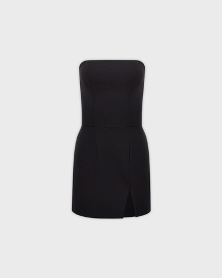 Корсетное платье мини с разрезом