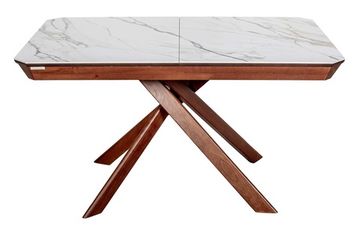 Стол BEZZO 1400 RRC с раздвижной прямоугольной столешницей / матовая керамика / американский орех