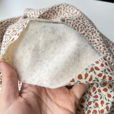 Фланель Шиповник оранжевый (Ворс с лицевой и изнаночной стороны)