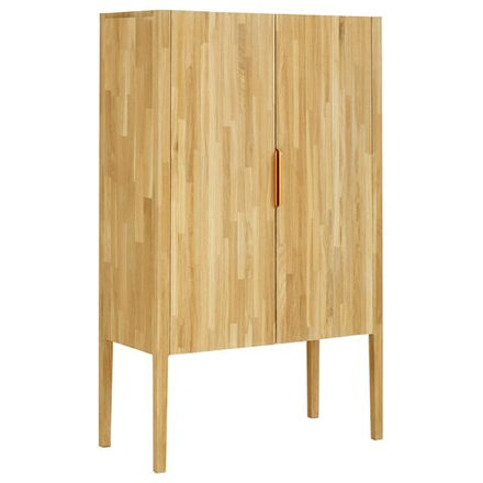 Шкаф распашной двухдверный Розенбург из массива дуба с полками на ножках