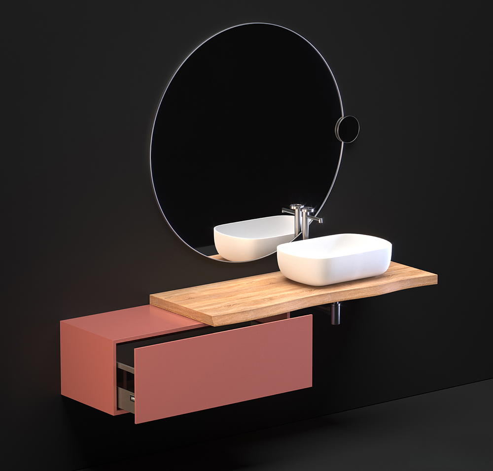 Смеситель для раковины Gessi Anello, высокий, короткий излив, цвет Matte Black