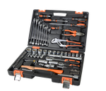 Набор инструментов, 1/2", 1/4", CrV, пластиковый кейс 76 предмета Вихрь
