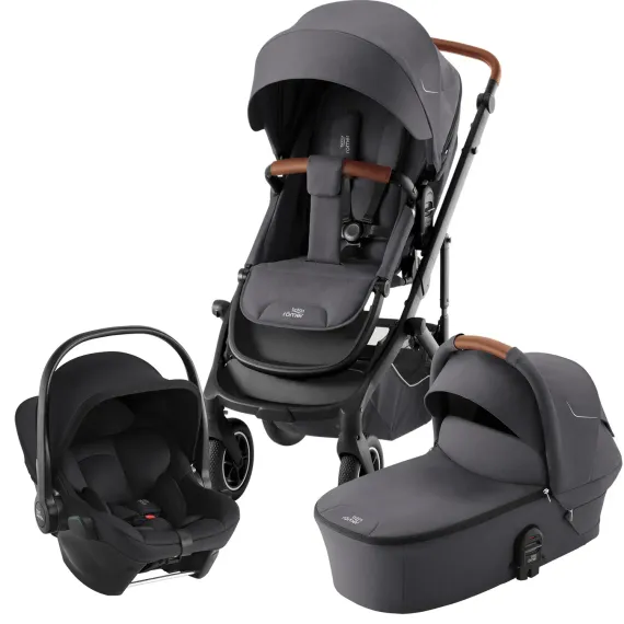 Коляска Britax Roemer Smile 5Z Midnight Grey + Автокресло Baby-Safe Core Space Black