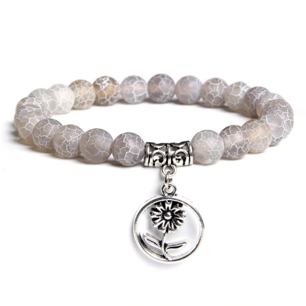 Браслет-амулет Серии Волшебство камня Серый камень Спокойствие и гармония SBF-024