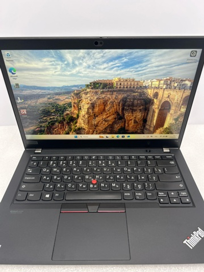 Ноутбук Lenovo ThinkPad T14 Gen 1 (20UES4QC00) 14"/AMD Ryzen 7 Pro 4750U/RAM 16GB/SSD 512GB/AMD Radeon Graphics/1920*1080/IPS/Windows 11/Подсветка кл-ры: НЕТ/Чёрный. Состояние: Уценка/большой след на матрице от клавиатуры/С1