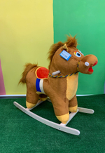 Качалка мягкая Тутси "Лошадь" (коричневый/желтый), 281-2008