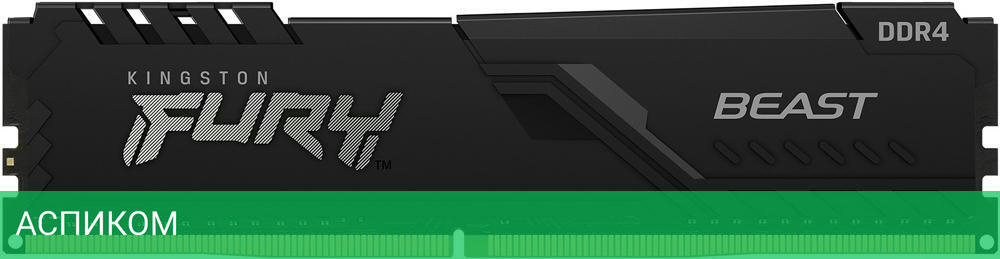 Оперативная память Kingston Fury Beast 4x16GB DDR4 PC4-28800 (KF436C18BBK4/64)