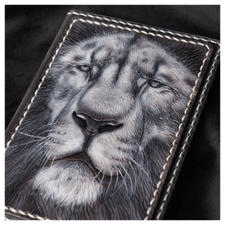 Чехол на паспорт «Лев» черный