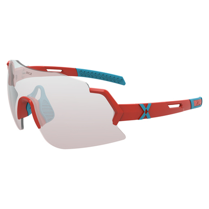 HILX Savage 2.0 / Shiny Red Blue / Photochromic Red Mirror Lens