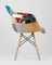 Eames DSW обивка тканевая в стиле пэчворк, ножки из массива бука