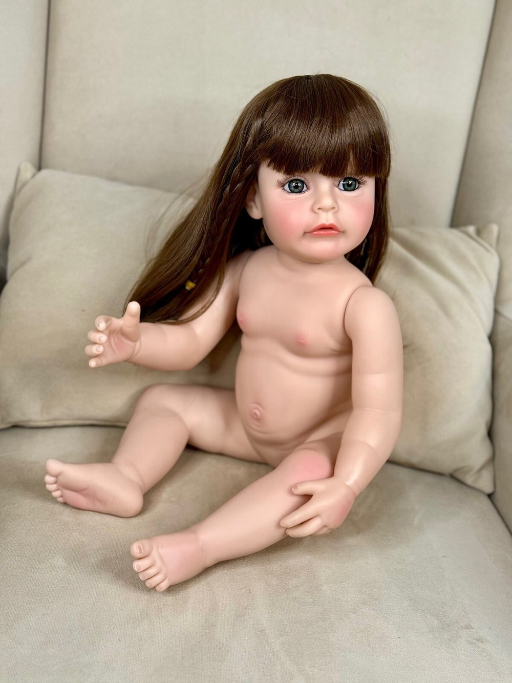 Кукла Реборн виниловая 55см без одежды (FA-038W)