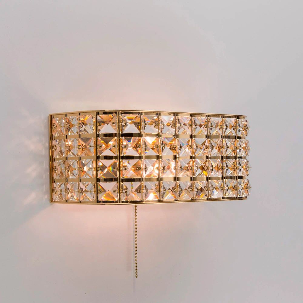 Citilux Портал CL324402 Бра хрустальное с выключателем Золото