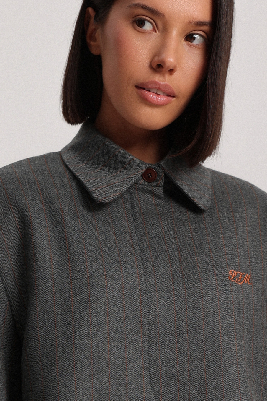 Жакет в полоску укороченный