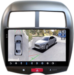 Магнитола для Mitsubishi ASX, Peugeot 4008, Citroen C4 Aircross 2010-2016 - FarCar BX026M-360 монитор 10.36" 2K QLED на Android 13, 6Гб+128Гб, CarPlay, 4G SIM-слот, 4 камеры в комплекте