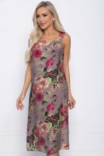 Платье Цветочные узоры (розовое) П10890 LT Collection