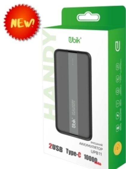 Портативный аккумулятор 10000 mAh UPB11 Ubik black