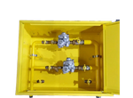 Шкафной газораспределительный пункт ГРПШ-ОХТА-РС-50-2-НН-Ф-П3 (желтый)