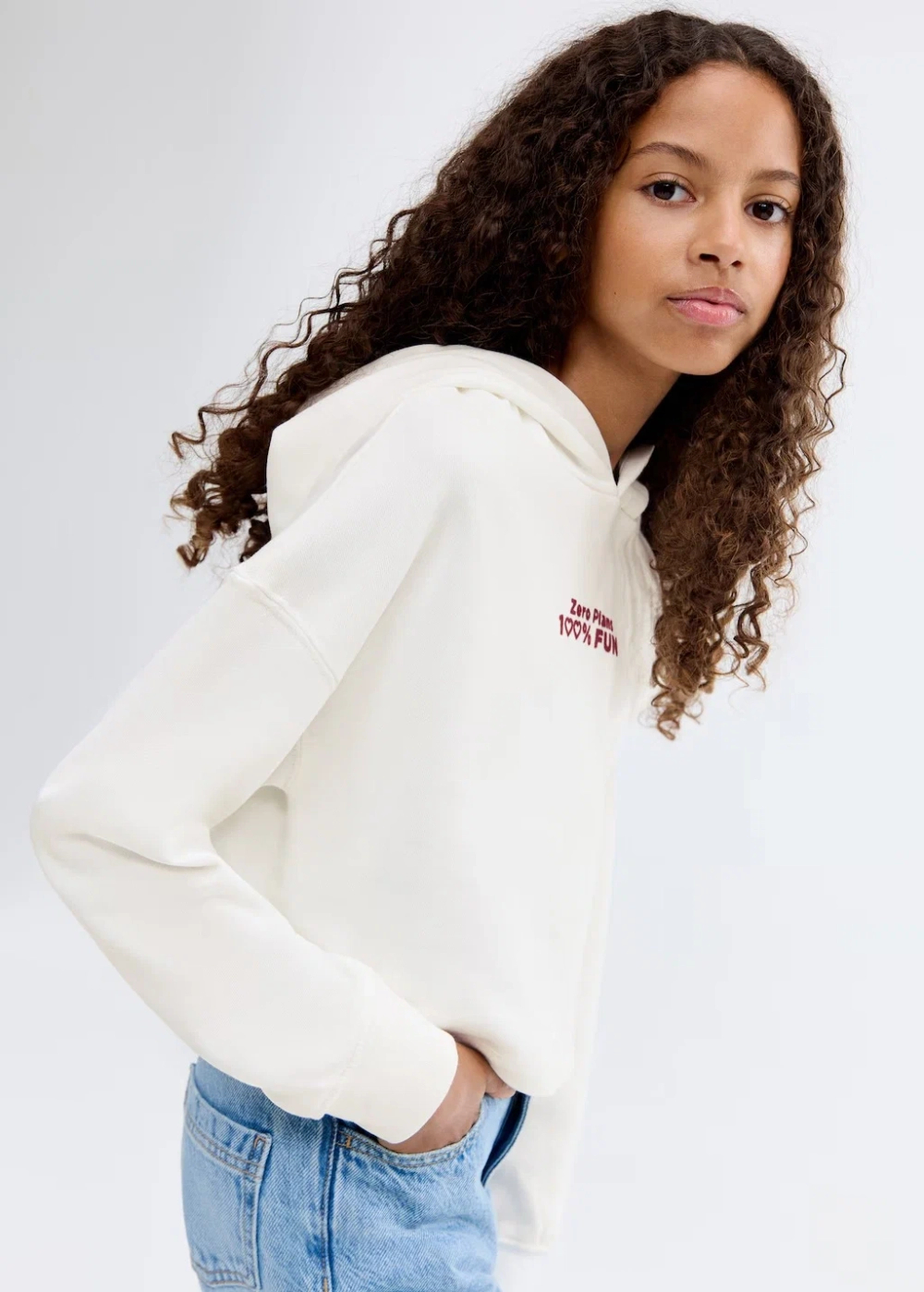 Свитшот с принтом и капюшоном