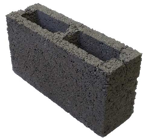 Блок керамзито-бетонный перегородочный 390*90*188
