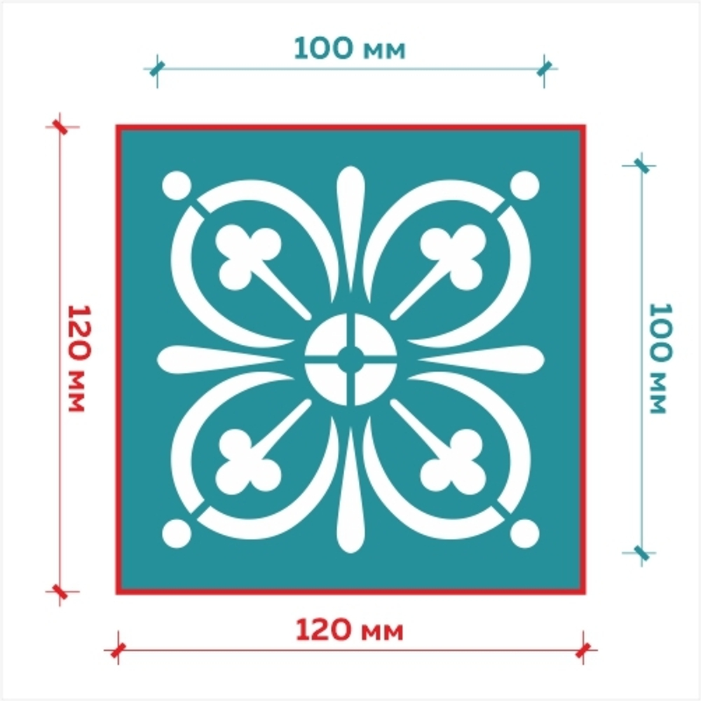 Клеевой трафарет 008