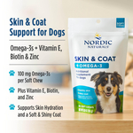Nordic Naturals, омега-3 для кожи и шерсти, для собак, костный бульон, 30 жевательных таблеток, 150 г (5,29 унции)