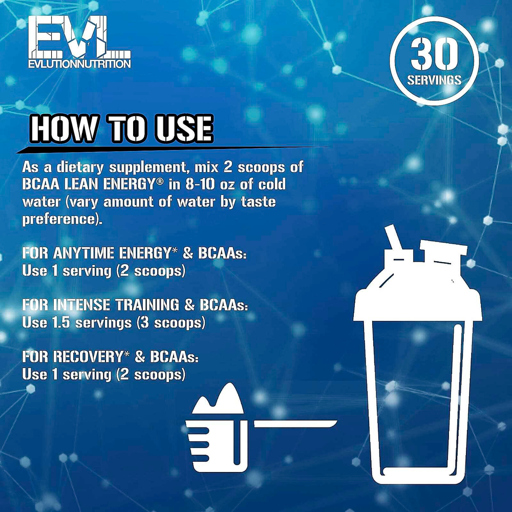 EVLution Nutrition, BCAA LEAN ENERGY, фруктовый пунш, 321 г (11,32 унции)