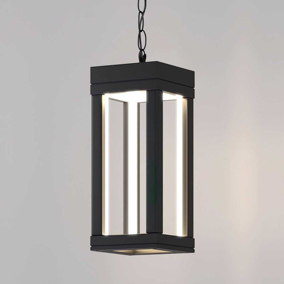Уличный подвесной светодиодный светильник Elektrostandard Frame 1528 Techno Led черный a051857
