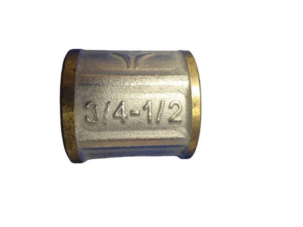 Муфта переходная 15х20 (1/2"х3/4") латунь