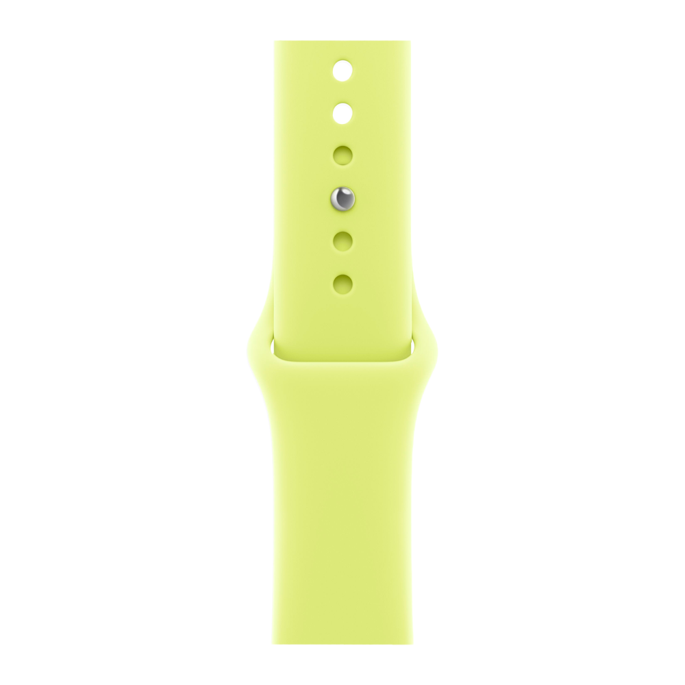Умные часы Apple Watch Series 11 GPS, 42mm, Silver Aluminium Case with Neon Yellow Sport Band, M/L
