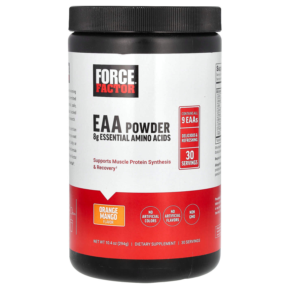 Force Factor, EAA в порошке, со вкусом апельсина и манго, 294 г (10,4 унции)