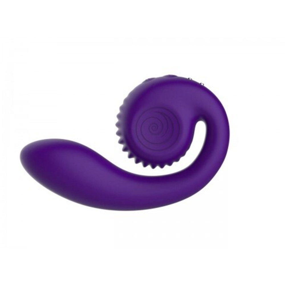 Вибратор  с двойной стимуляцией Snail Vibe Gizi, фиолетовый