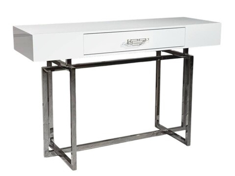 Стол-консоль Ist Casa Гарда-1, 120х40х76 см, белый, хром