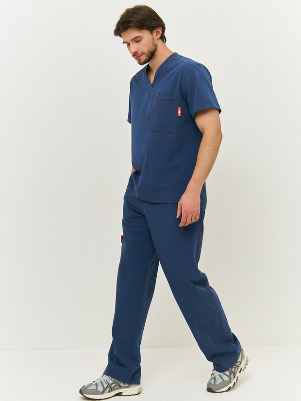 Брюки медицинские мужские Гекай, индиго