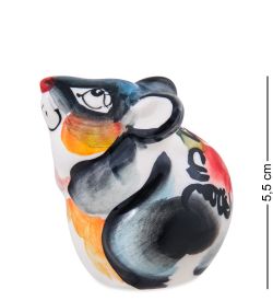 ГЛ- 626 Фигурка «Мышь» цв. (Гжельский фарфор)