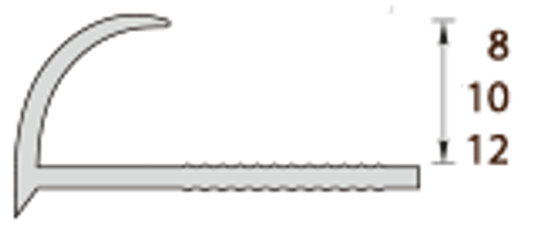 Раскладка наружная для плитки Идеал 10 мм 001 белый 2500 мм