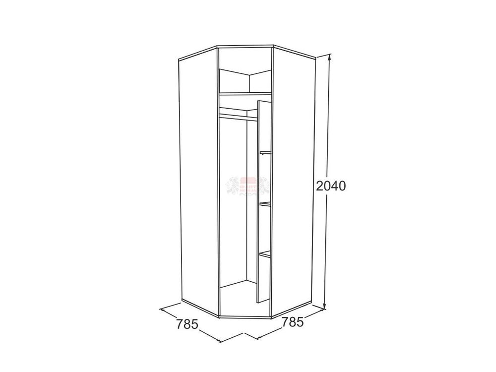 Омега 18 Шкаф угловой