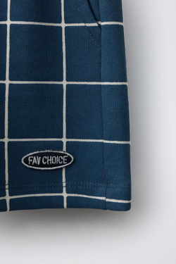 ZARA ШОРТЫ В КЛЕТКУ, СИНИЙ