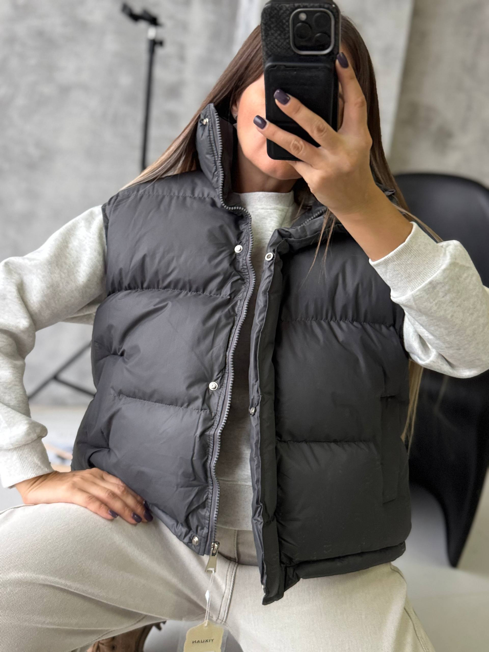 Жилетка женская 1068 графит