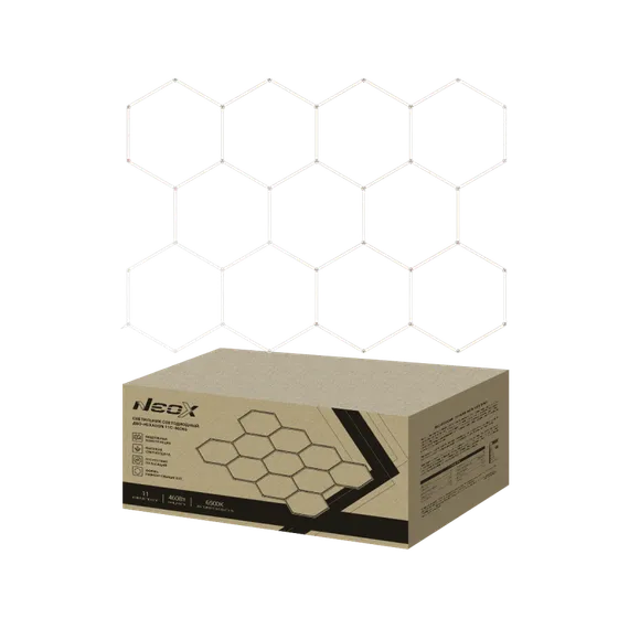 Светильник светодиодный ДБО-HEXAGON 11С-46065 460Вт 230В 6500К 11 сот 0.5м шнур с вилкой 3256х2350мм NEOX
