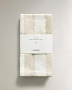 ZARA HOME НАБОР САЛФЕТОК С ТКАНЫМ УЗОРОМ В ПОЛОСКУ (2 ШТ.), СЕРЫЙ
