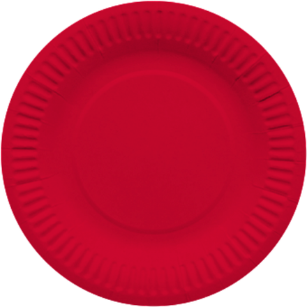 Тарелки (7''/18 см) Красный 6 шт.