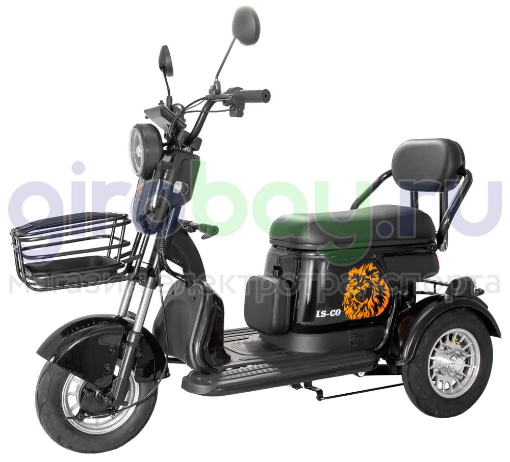 Электроскутер LS-CO A3 1000W (60V/20Ah) - Чёрный фото №1