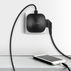 Разветвитель электрический ЭРА SP-3e-USB-BLACK на 3 розетки + 2 USB с заземлением со шторками 16А черный