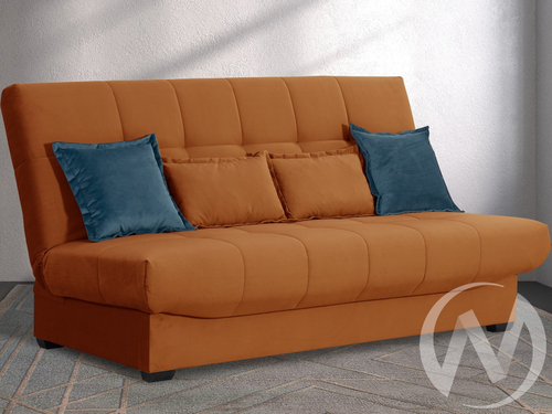 Диван прямой Аккорд (БД) GROUND 04 (терракотовый)/GROUND 08 (темно-синий)