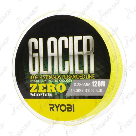 Шнур GLACLER ZERO-120M 3,0/d-0.286mm yellow Ryobi